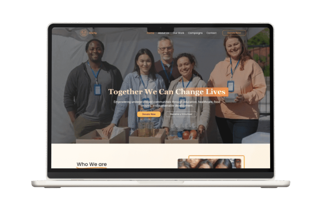 website design for nonprofit organization