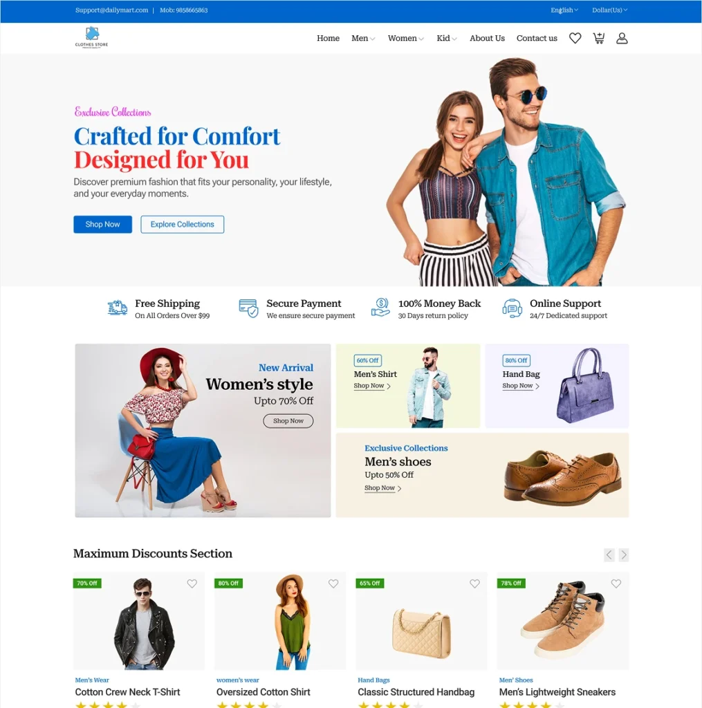 ecommerce website design